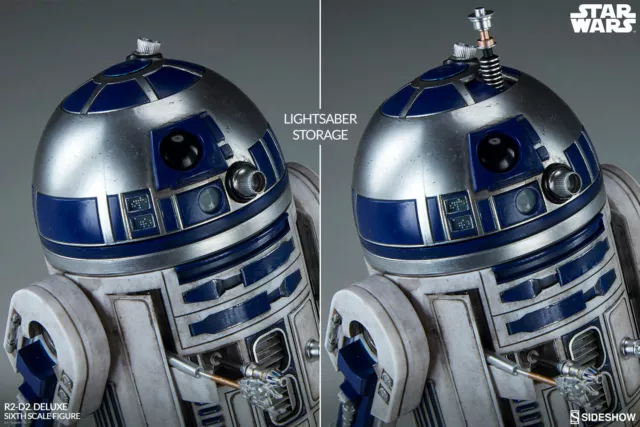 Star Wars R2-D2 Droid Deluxe Version action figure 1/6 Sideshow En Marron Boîte 3
