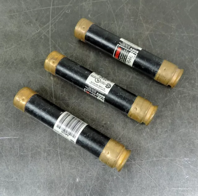 Cooper Bussmann FRS-R-60 Fusetron Fuse Lot of Three (3)
