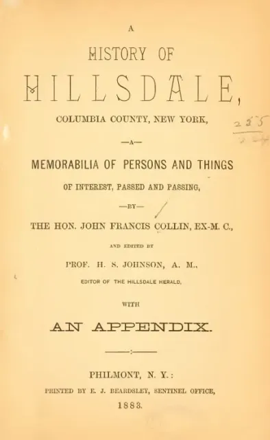 1883 Columbia County New York NY, Geschichte und Genealogie Abstammung DVD CD B25