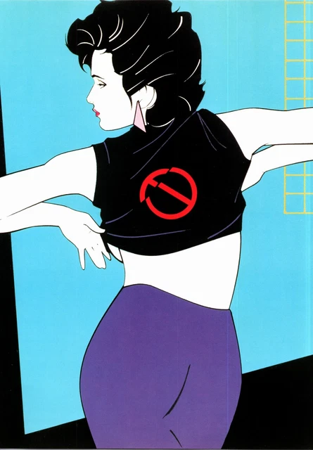 12" x 9" single print - from 1985 Patrick Nagel hardback book - Vintage o