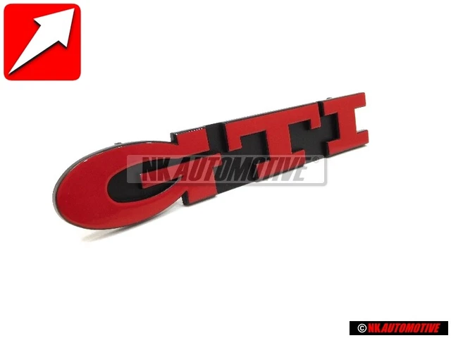 Genuine VW GTI Front Grill Badge Emblem Red - 1H6853679E QN5 3