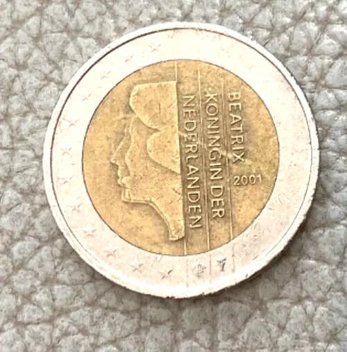 Pièce de 2 euros commémoration  Béatrix Koningin der Nederlanden 2001