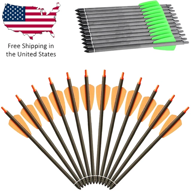 60Pack 7.5-inch Carbon Crossbow Bolts Archery Hunting Pistol Crossbow Arrows