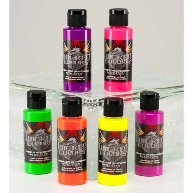 Wicked Colors - Fluorescent - Airbrush Paint - 60ml bottles