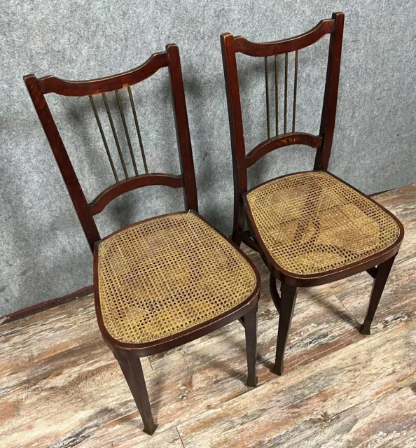 D’après Otto Wagner pour Thonet Wien paire de chaises modèle Art Nouveau 3