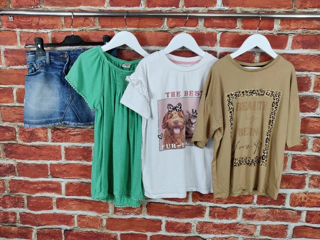 Girls Bundle Age 8-9 Years Next Matalan Denim Skirt Short Sleeve T-Shirt 134Cm
