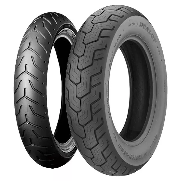 Tyre Pair Dunlop 130/70-18 63H D408 H.d. + 140/90-15 70H D404