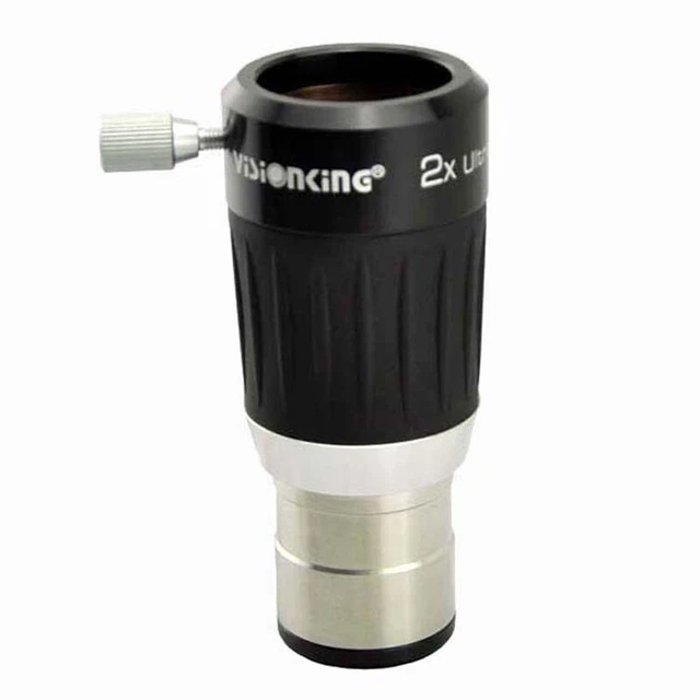Visionking 2x  4-Element Barlow Lens 1.25''Telescope Eyepiece Metal Body