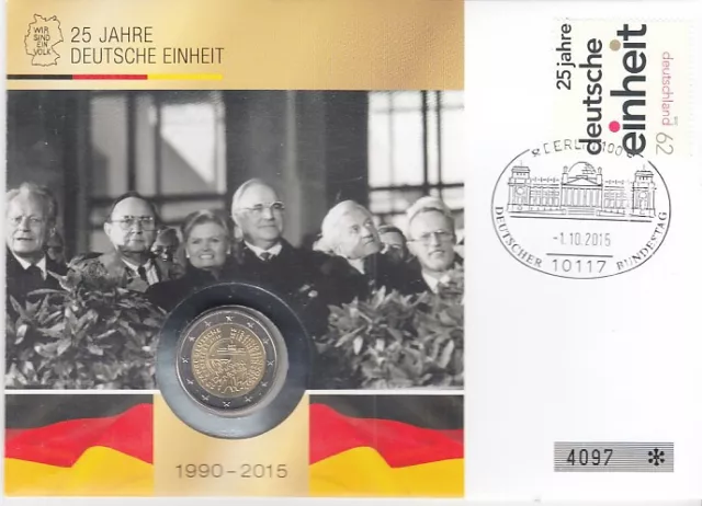 Numisbrief Germany 25 Years German Unit 2015