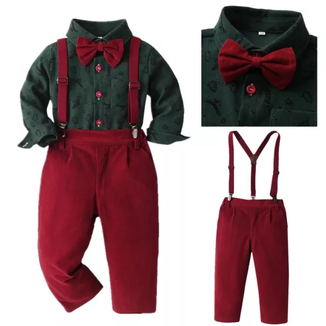 Camicia e pantaloni neonato bretelle outfits occasioni formali abiti tute