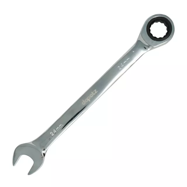 Ratchet Spanner Combination Fixed Head Wrench Metric 24mm Steel Spanner