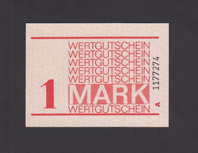 DDR  Gefängnisgeld  1982 - 1990 ,   Wertgutschein  zu  1  +  5   Mark