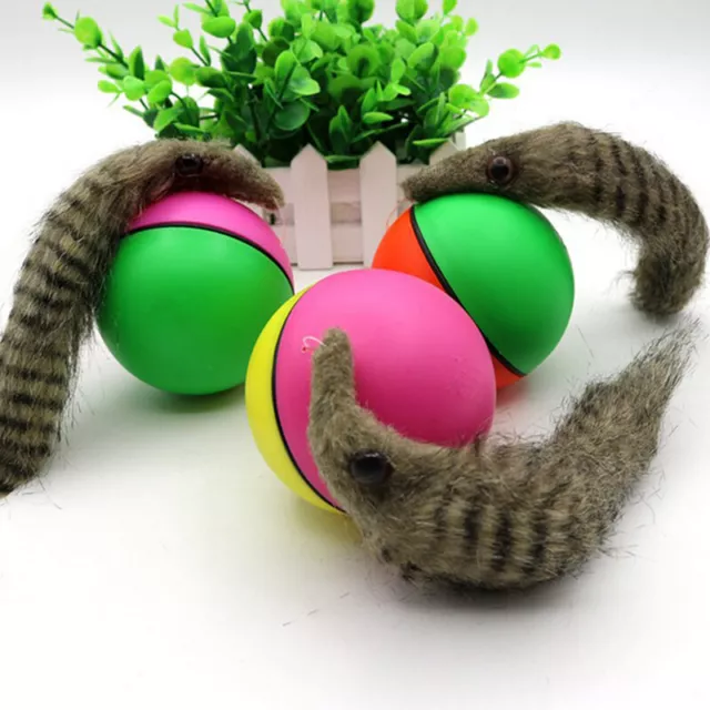 Funny Pet Dog Cat Toy Electric Beaver Weasel Rolling Ball Toy Pet SuppliesB#km