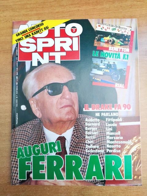 RIVISTA AUTOSPRINT N°7 Febbraio 1988 - Compleanno Enzo Ferrari, novità