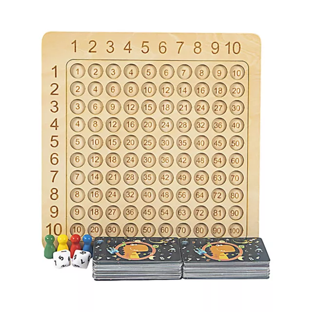 Montessori Multiplication Addition Board Wooden Counting Toy Educational Game AU 3