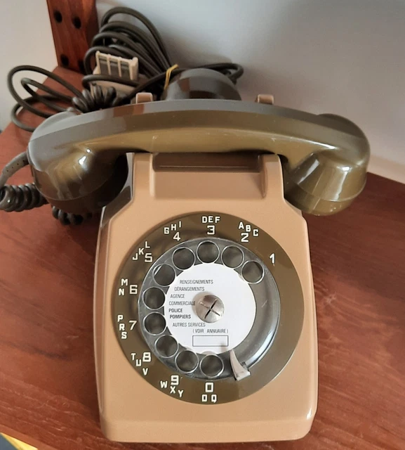Vintage Téléphone à Cadran Rouge Testeur de Ligne PTT