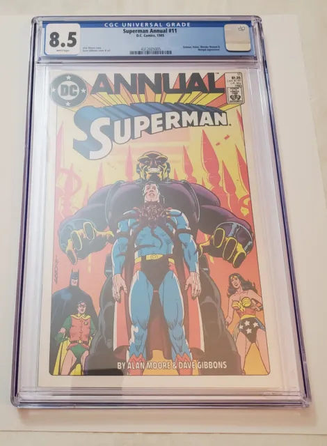 Superman Annual #11 CGC 8.5 VF+ Alan Moore 1st Black Mercy Mongul 1985 DC Comics