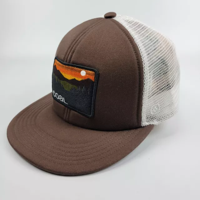 Coal Headwear The Hauler Classic Trucker Cap Snapback Brown Foam Mesh Big Patch