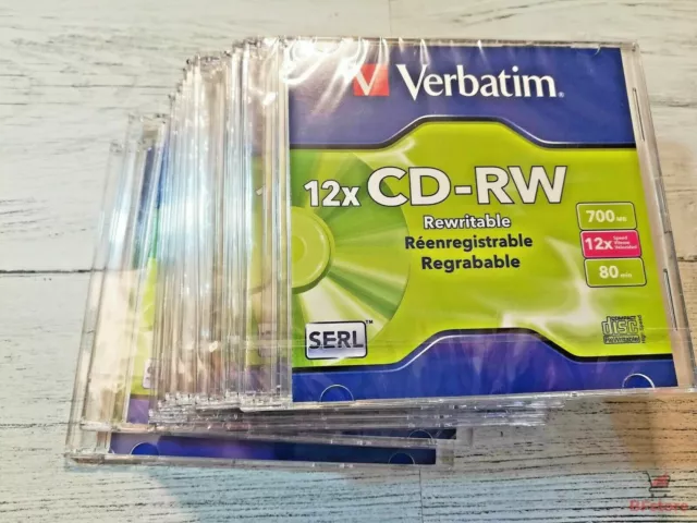 Verbatim 12x CD-RW 10 Pack Sealed - Open Box