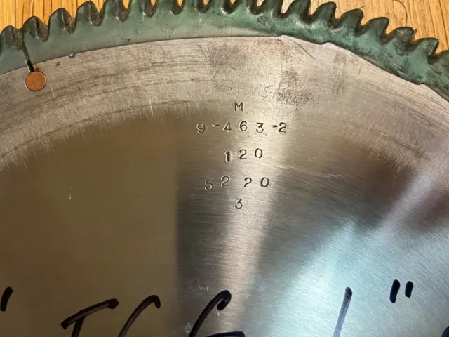 American 16" 120 tooth 1" bore  TCG Industrial Crosscut Saw Blade 3