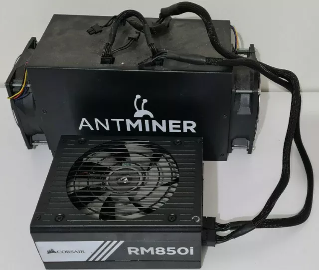 BITMAIN ANTMINER S3+ & CORSAIR 850W I.T.E. POWER SUPPLY PSU RM850i RPS0009