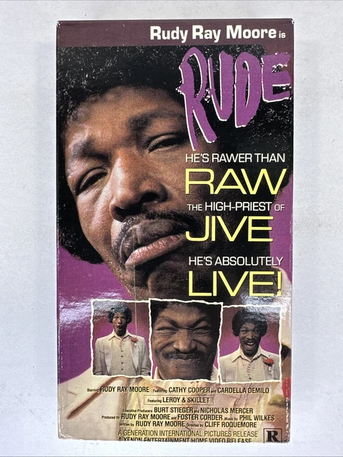 RUDY RAY MOORE: Rude VHS 1982 Stand-Up Comedy Rap Xenon Video Dolemite ...