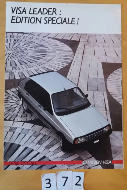 CITROEN VISA LEADER Série spéciale Prospectus 4 pages Français 09/1985 AM 1986