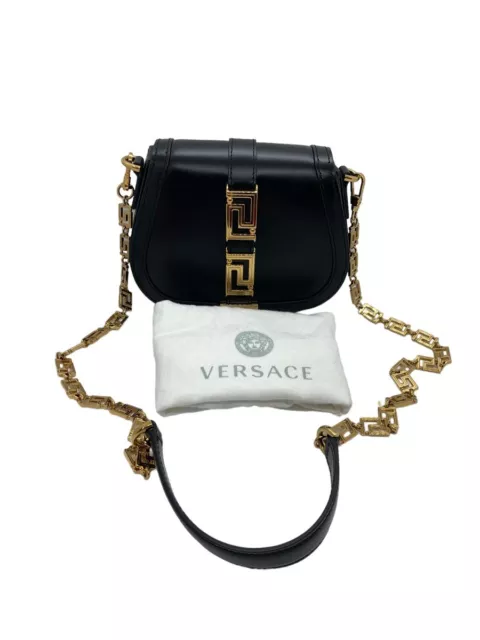Versace Greca Goddess Small Shoulder Bag Black