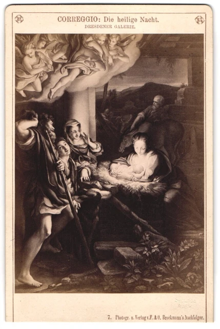 Fotografie F. & O. Brockmann´s Nachf., Dresden, Gemälde: die Heilige Nacht, nac