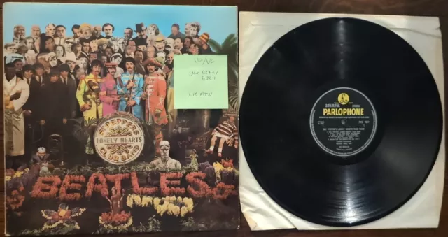 The Beatles Sgt Peppers Vinyl Record VG/VG PCS7027 1967 1st Press 3