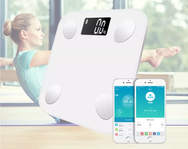 Táctil Bascula de Baño Digital Peso Escala de Grasa Corporal Músculo Caloría BMI