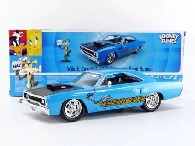 LOONEY TUNES - Plymouth Road Runner 1970 with Wile E Coyote 1:24 Scale Car  NEW $62.95 - PicClick AU