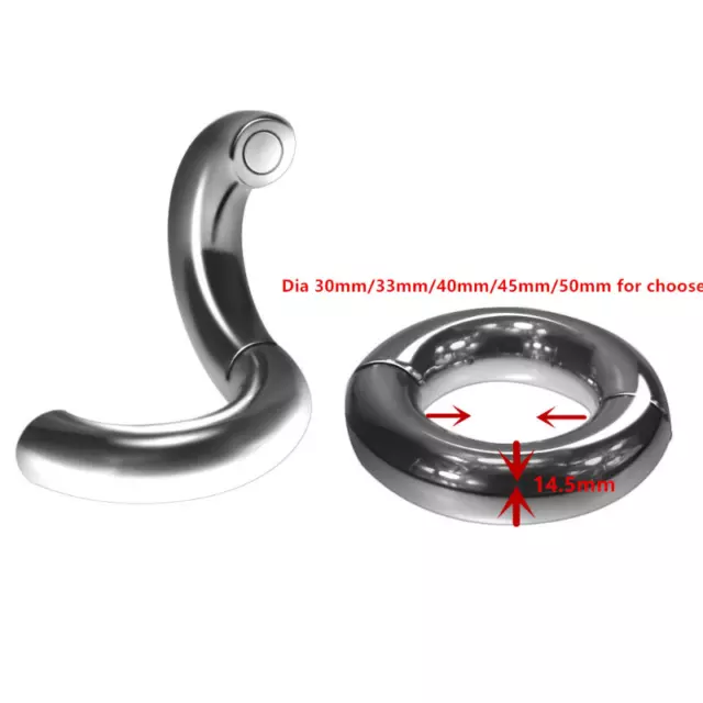 MAGNETIC BALL STRETCHER stainless steel scrotum metal Chastity ring ...