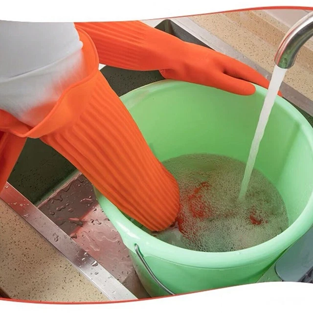 Waterproof Anti-Backflow Household Gloves Work Gloves Long Sleeve