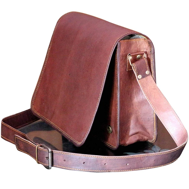 Vintage Femmes Véritable Sac à Main Bandoulière Cuir Sacoche Bandoulière