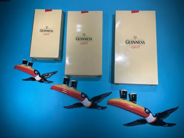 Set of Three Guinness Enesco Graduated Flying Toucans Boxed