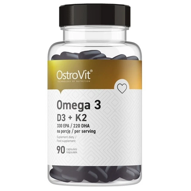 OSTROVIT OMEGA 3 + Vitamins D3 + K2, 90 capsules £10.95 PicClick UK