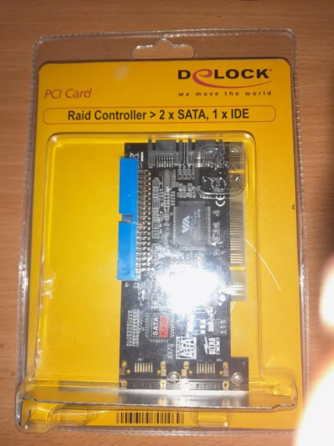 Delock 70146 PCI Express Card / 2x SATA 1x IDE neu und nie verbaut