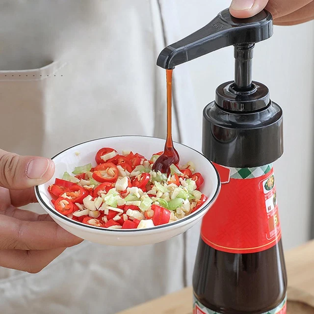KETCHUP OLIVE OIL Bottle Head Pressure Nozzle Oyster Sauce Pump Kitchen