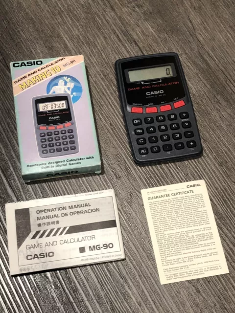 New RARE Vintage Collectable Casio MG-90 Game Calculator 1980 Digital Shooting
