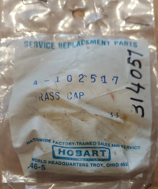 HOBART A-102517 Brass Cap Line Strainer Seal for Commerical Hobart Dishwasher