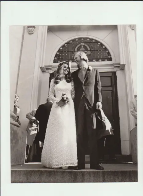 Kathleen Kennedy-David Lee Townsend Leave Church Wedding Wire Photo 11-17-73