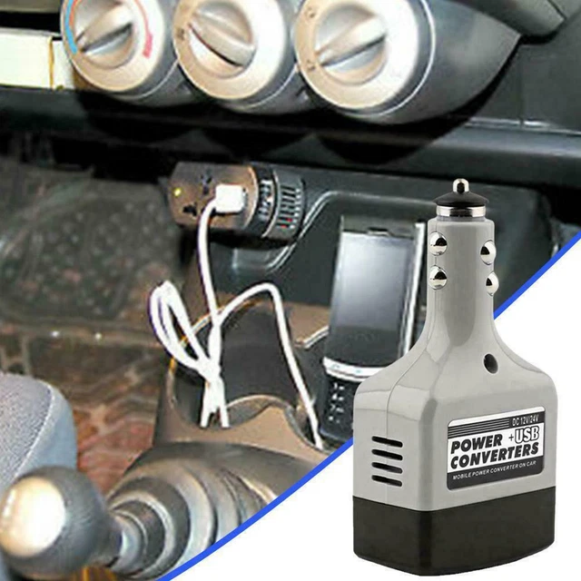 Adattatore inverter spina 2 e 3 pin da viaggio da auto e furgone mini Q8H9UK