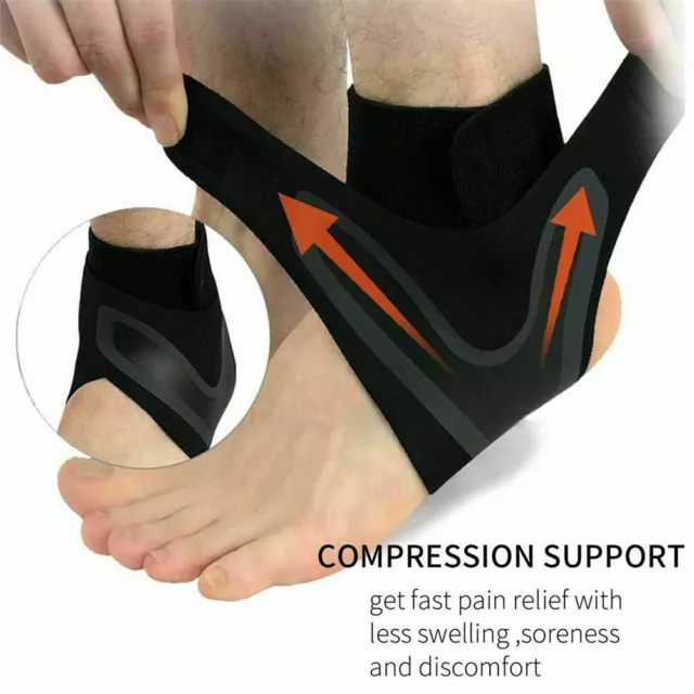 Ankle Brace Support Compression Sleeve Plantar Fasciity Foot Wrap Pain Relief