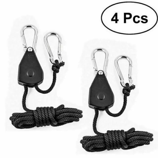 4x Light Hänger 1/8 Zoll Wachsen Licht Seil Aufhänger Lampen Lüfter Verstellbar