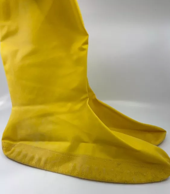 Yellow Hazmat Protective Latex Boot Chemical Safety Shoe Cover 3 Sizes Available