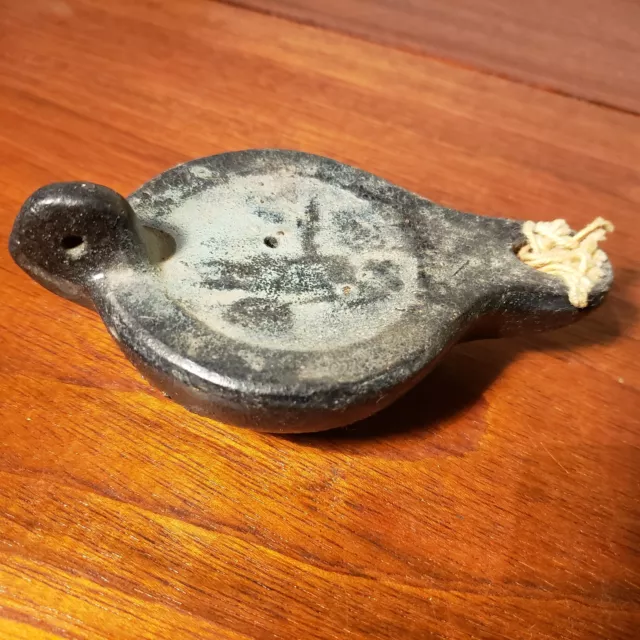 Antique pottery oil lamp? part of large collection