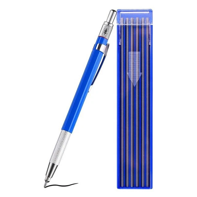 Silver Streak Welders-Pencil With 12 X Round Silver Refills, Metal Marker NEW
