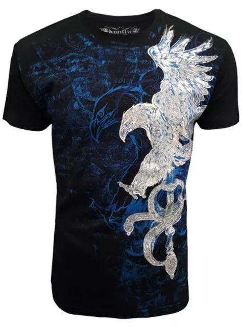 T-SHIRT KONFLIC [EAGLES] ATTACK HARLEY BIKER TATUAGGIO INCHIOSTRO LOS ANGELES Conflic - E