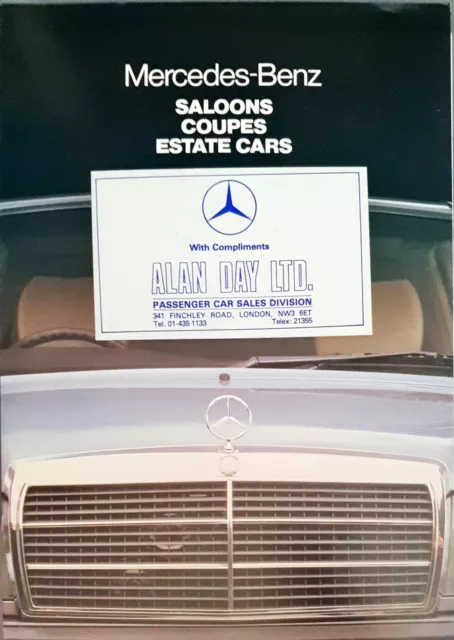 Mercedes Benz Saloon, Coupe & Estate Car Range Brochure 1983